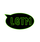 ネオン風「LGTM」（緑）（個別スタンプ：1）