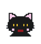 ドットな黒猫ちゃん（個別スタンプ：34）