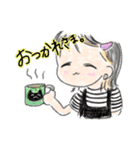 毎日にこにこおしゃれ女子のHappy Day♡（個別スタンプ：5）