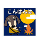 大人 優しい気遣い ダックスフンド タン 秋（個別スタンプ：10）