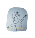 女性キャラの表情いろいろ（個別スタンプ：7）