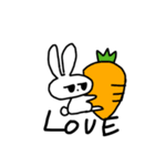 うさぎ☆ポーカーフェイス（個別スタンプ：4）