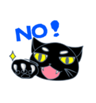 かわいい黒猫のスタンプ（個別スタンプ：7）