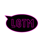 ネオン風「LGTM」（ピンク）（個別スタンプ：1）