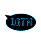 ネオン風「LGTM」（青）（個別スタンプ：1）