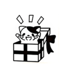 ハンコ風の猫スタンプ（個別スタンプ：3）