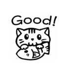 ハンコ風の猫スタンプ（個別スタンプ：7）