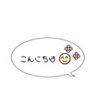 シンプルイラスト付吹き出しスタンプ（個別スタンプ：2）