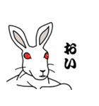 強い！ 赤い雪の中世西洋ウサギ(日本語)（個別スタンプ：3）