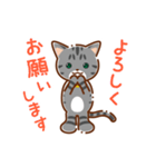 うちのこ猫スタンプ01 サバトラ（個別スタンプ：14）