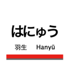 伊勢崎線(東武動物公園-伊勢崎)+αの駅名（個別スタンプ：8）