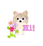 01 花とペット(flowers and pets)（個別スタンプ：5）