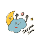 太陽月雲のスタンプsun＆moon＆cloud（個別スタンプ：2）