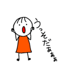 いろんな気持ち～女の子ver.～（個別スタンプ：4）