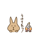 ウサギとインコの格闘ゲーム風スタンプ（個別スタンプ：2）