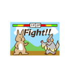 ウサギとインコの格闘ゲーム風スタンプ（個別スタンプ：5）