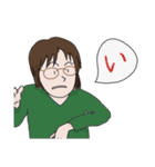 メガネ女史のあいうえお1（個別スタンプ：2）