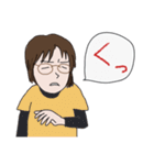 メガネ女史のあいうえお1（個別スタンプ：8）