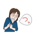 メガネ女史のあいうえお1（個別スタンプ：18）