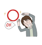 メガネ女史のあいうえお1（個別スタンプ：22）