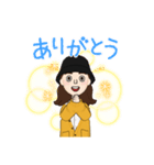 バケットハット女子（個別スタンプ：1）