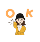 バケットハット女子（個別スタンプ：2）