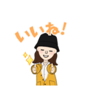 バケットハット女子（個別スタンプ：7）