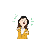バケットハット女子（個別スタンプ：8）
