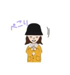 バケットハット女子（個別スタンプ：11）