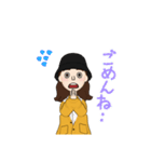 バケットハット女子（個別スタンプ：14）