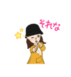 バケットハット女子（個別スタンプ：15）