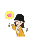 バケットハット女子（個別スタンプ：16）