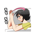うさぎの女の子と子ども(日常)（個別スタンプ：6）