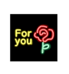ネオンスタンプ(英語)Neon sign（個別スタンプ：19）