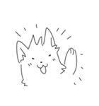 ゆるい白犬 修正版（個別スタンプ：1）