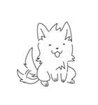 ゆるい白犬 修正版（個別スタンプ：2）