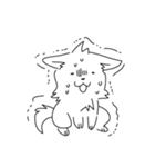 ゆるい白犬 修正版（個別スタンプ：3）
