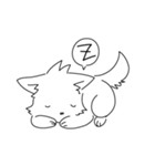 ゆるい白犬 修正版（個別スタンプ：6）
