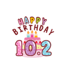 10月の誕生日♪動く誕生ケーキ10月1～16日（個別スタンプ：2）