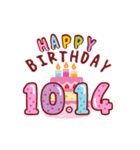 10月の誕生日♪動く誕生ケーキ10月1～16日（個別スタンプ：14）