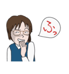 メガネ女史のあいうえお2（個別スタンプ：8）