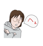 メガネ女史のあいうえお2（個別スタンプ：9）