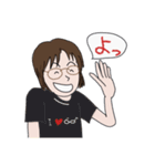 メガネ女史のあいうえお2（個別スタンプ：22）
