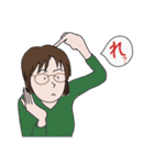 メガネ女史のあいうえお2（個別スタンプ：26）