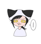 人間になりたいしゃべるねこ（個別スタンプ：21）