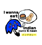 [おでかけ天気]kawaii 食べたい 英語 ②（個別スタンプ：6）