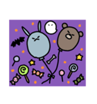 Halloweenうさぎ と くま（個別スタンプ：24）