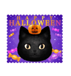 黒猫のハロウィン/大人かわいいかぼちゃ*（個別スタンプ：2）