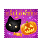 黒猫のハロウィン/大人かわいいかぼちゃ*（個別スタンプ：3）