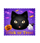 黒猫のハロウィン/大人かわいいかぼちゃ*（個別スタンプ：5）